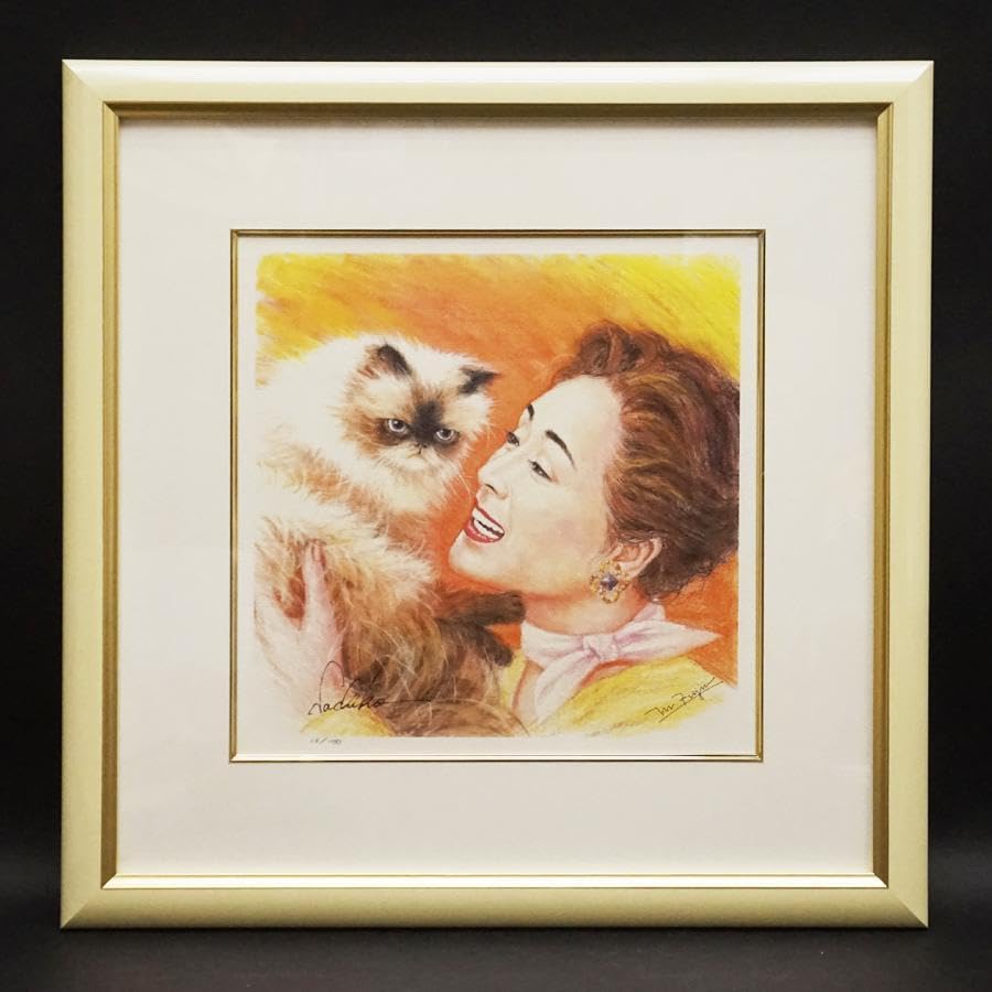 小林幸子 肖像画 M.Fujii 13/100 リトグラフ 額装 美術品No.2 小林幸子 肖像画 M.Fujii 13/100 リトグラフ 額装 美術品No.2